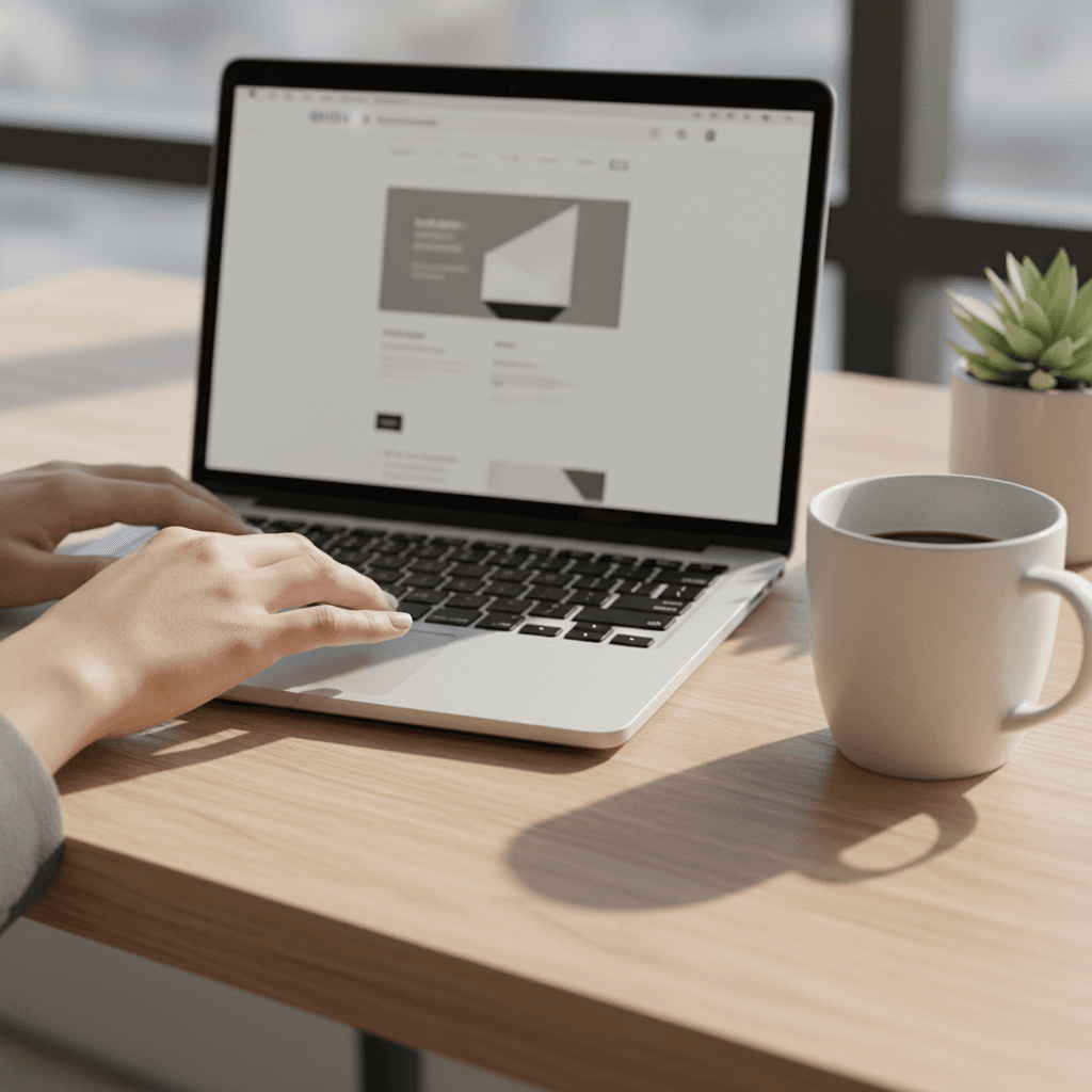 Web designer working on responsive website layout